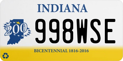 IN license plate 998WSE