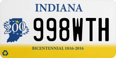 IN license plate 998WTH