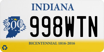IN license plate 998WTN