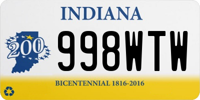 IN license plate 998WTW