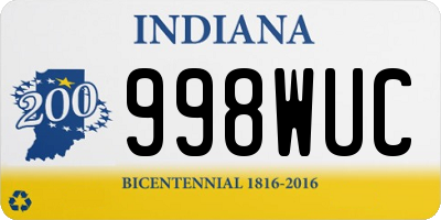 IN license plate 998WUC