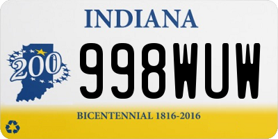 IN license plate 998WUW