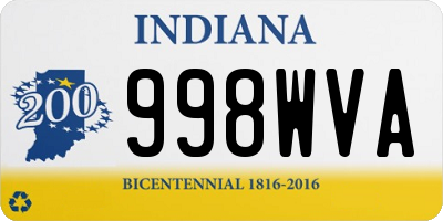 IN license plate 998WVA