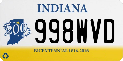 IN license plate 998WVD