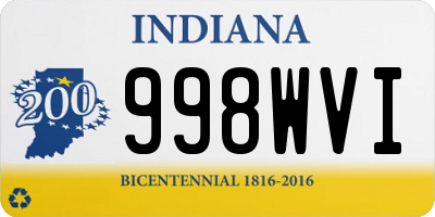 IN license plate 998WVI