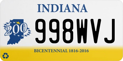 IN license plate 998WVJ