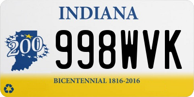 IN license plate 998WVK