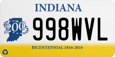 IN license plate 998WVL