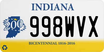 IN license plate 998WVX