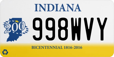 IN license plate 998WVY