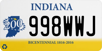 IN license plate 998WWJ