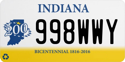 IN license plate 998WWY