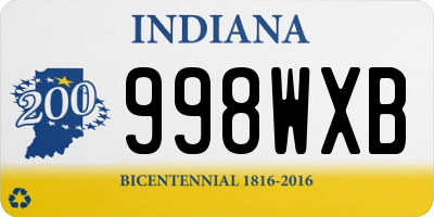 IN license plate 998WXB