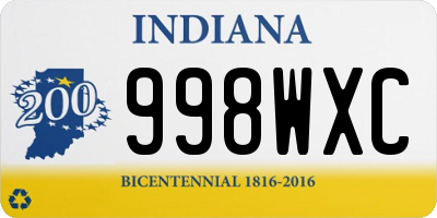 IN license plate 998WXC