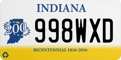 IN license plate 998WXD