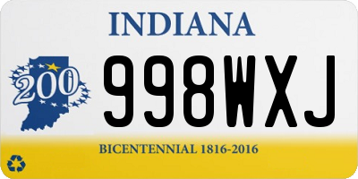 IN license plate 998WXJ