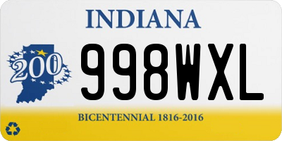 IN license plate 998WXL