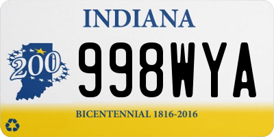 IN license plate 998WYA