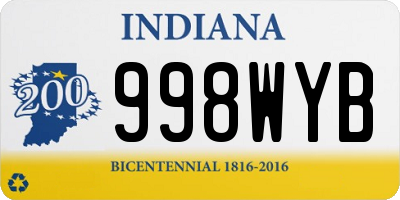 IN license plate 998WYB