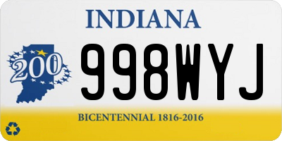 IN license plate 998WYJ