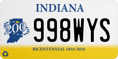 IN license plate 998WYS