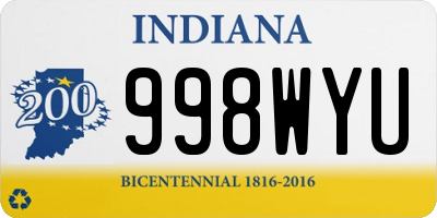 IN license plate 998WYU