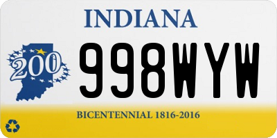 IN license plate 998WYW