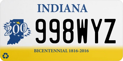 IN license plate 998WYZ