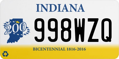 IN license plate 998WZQ