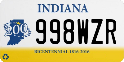 IN license plate 998WZR