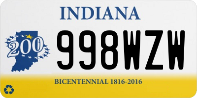 IN license plate 998WZW