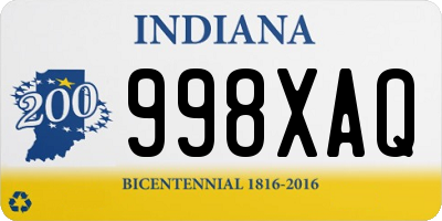 IN license plate 998XAQ