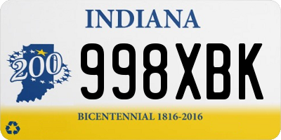 IN license plate 998XBK