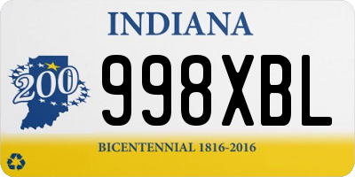 IN license plate 998XBL