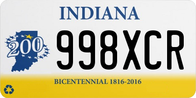 IN license plate 998XCR