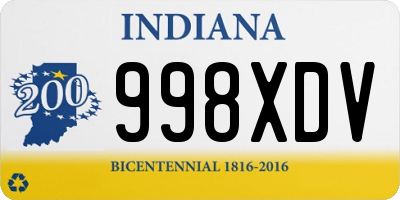 IN license plate 998XDV