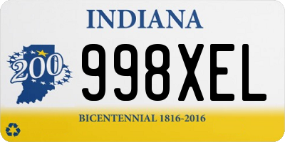 IN license plate 998XEL