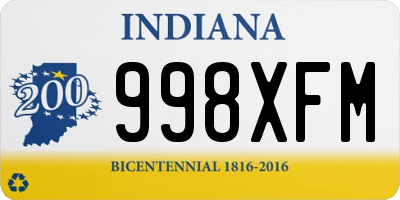 IN license plate 998XFM