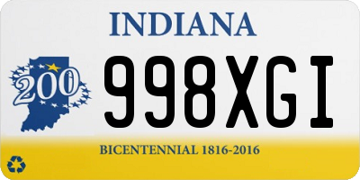 IN license plate 998XGI