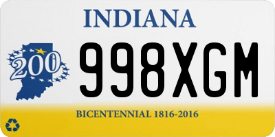 IN license plate 998XGM