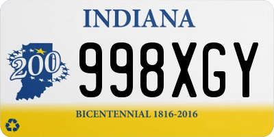 IN license plate 998XGY