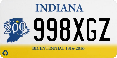 IN license plate 998XGZ