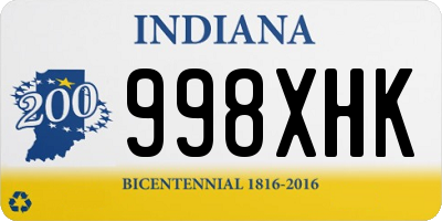 IN license plate 998XHK