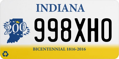 IN license plate 998XHO