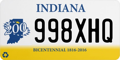 IN license plate 998XHQ