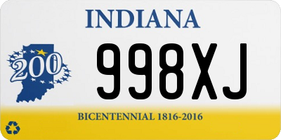 IN license plate 998XJ