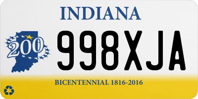 IN license plate 998XJA