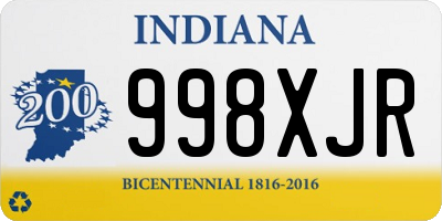 IN license plate 998XJR