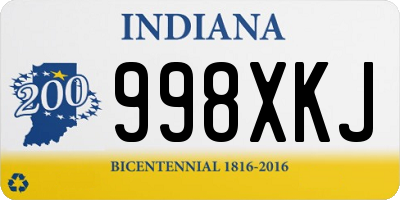 IN license plate 998XKJ