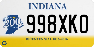 IN license plate 998XKO